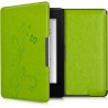 Kwmobile étui compatible avec amazon kindle paperblanc coque - étui à rabat magnétique tablette ereader similicuir - vert clair