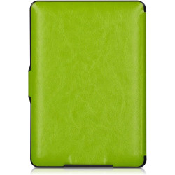 Kwmobile étui compatible avec amazon kindle paperblanc coque - étui à rabat magnétique tablette ereader similicuir - vert clair