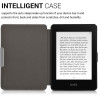 Kwmobile étui compatible avec amazon kindle paperblanc coque - étui à rabat magnétique tablette ereader similicuir - vert clair