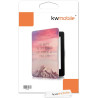 Kwmobile étui compatible avec amazon kindle paperblanc coque - étui à rabat magnétique tablette ereader similicuir - rose clair-
