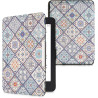 Kwmobile étui compatible avec amazon kindle paperblanc coque - étui à rabat magnétique tablette ereader similicuir - bleu-orange