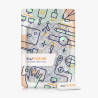 Kwmobile étui compatible avec amazon kindle paperblanc coque - étui à rabat magnétique tablette ereader similicuir - bleu-orange