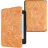 Kwmobile étui compatible avec amazon kindle paperblanc coque - étui à rabat magnétique tablette ereader similicuir - blanc-orang