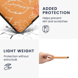 Kwmobile étui compatible avec amazon kindle paperblanc coque - étui à rabat magnétique tablette ereader similicuir - blanc-orang