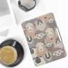 Kwmobile étui compatible avec amazon kindle paperblanc coque - étui à rabat magnétique tablette ereader similicuir - blanc-marro