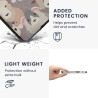 Kwmobile étui compatible avec amazon kindle paperblanc coque - étui à rabat magnétique tablette ereader similicuir - blanc-marro