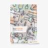 Kwmobile étui compatible avec amazon kindle paperblanc coque - étui à rabat magnétique tablette ereader similicuir - blanc-marro