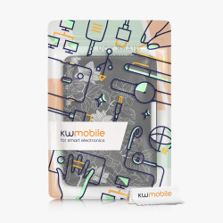 Kwmobile étui compatible avec amazon kindle paperblanc coque - étui à rabat magnétique tablette ereader similicuir - blanc-noir