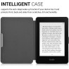 Kwmobile étui compatible avec amazon kindle paperblanc coque - étui à rabat magnétique tablette ereader similicuir - blanc-bleu