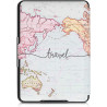 Kwmobile étui compatible avec amazon kindle paperblanc coque - étui à rabat magnétique tablette ereader similicuir - noir-multic