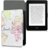 Kwmobile étui compatible avec amazon kindle paperblanc coque - étui à rabat magnétique tablette ereader similicuir - noir-multic