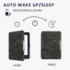 Kwmobile étui compatible avec amazon kindle paperblanc coque - étui à rabat magnétique tablette ereader similicuir - vert