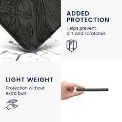 Kwmobile étui compatible avec amazon kindle paperblanc coque - étui à rabat magnétique tablette ereader similicuir - vert