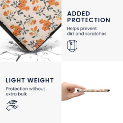 Kwmobile étui compatible avec amazon kindle paperblanc coque - étui à rabat magnétique tablette ereader similicuir - jaune-vert-