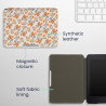 Kwmobile étui compatible avec amazon kindle paperblanc coque - étui à rabat magnétique tablette ereader similicuir - jaune-vert-