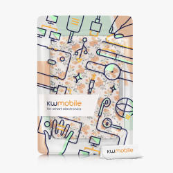 Kwmobile étui compatible avec amazon kindle paperblanc coque - étui à rabat magnétique tablette ereader similicuir - jaune-vert-