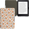Kwmobile étui compatible avec amazon kindle paperblanc coque - étui à rabat magnétique tablette ereader similicuir - jaune-vert-