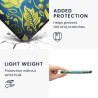 Kwmobile étui compatible avec amazon kindle paperblanc coque - étui à rabat magnétique tablette ereader similicuir - jaune-bleu-