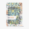 Kwmobile étui compatible avec amazon kindle paperblanc coque - étui à rabat magnétique tablette ereader similicuir - jaune-bleu-