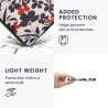 Kwmobile étui compatible avec amazon kindle paperblanc coque - étui à rabat magnétique tablette ereader similicuir - bleu-rouge-