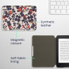 Kwmobile étui compatible avec amazon kindle paperblanc coque - étui à rabat magnétique tablette ereader similicuir - bleu-rouge-