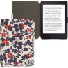 Kwmobile étui compatible avec amazon kindle paperblanc coque - étui à rabat magnétique tablette ereader similicuir - bleu-rouge-