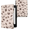 Kwmobile étui compatible avec amazon kindle paperblanc coque - étui à rabat magnétique tablette ereader similicuir - beige-marro