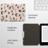 Kwmobile étui compatible avec amazon kindle paperblanc coque - étui à rabat magnétique tablette ereader similicuir - beige-marro