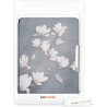 Kwmobile étui compatible avec amazon kindle paperblanc coque - étui à rabat magnétique tablette ereader similicuir - taupe-blanc