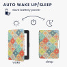 Kwmobile étui compatible avec amazon kindle paperblanc coque - étui à rabat magnétique tablette ereader similicuir - rouge-vert-