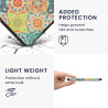 Kwmobile étui compatible avec amazon kindle paperblanc coque - étui à rabat magnétique tablette ereader similicuir - rouge-vert-
