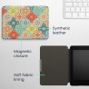 Kwmobile étui compatible avec amazon kindle paperblanc coque - étui à rabat magnétique tablette ereader similicuir - rouge-vert-