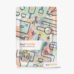 Kwmobile étui compatible avec amazon kindle paperblanc coque - étui à rabat magnétique tablette ereader similicuir - rouge-vert-