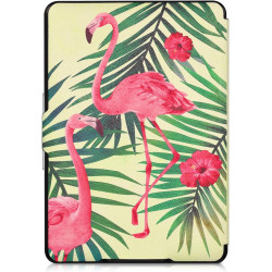 Kwmobile étui compatible avec amazon kindle paperblanc coque - étui à rabat magnétique tablette ereader similicuir - rose clair-