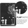 Kwmobile étui compatible avec amazon kindle paperblanc coque - étui à rabat magnétique tablette ereader similicuir - blanc-noir