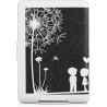 Kwmobile étui compatible avec amazon kindle paperblanc coque - étui à rabat magnétique tablette ereader similicuir - blanc-noir