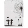Kwmobile étui compatible avec amazon kindle paperblanc coque - étui à rabat magnétique tablette ereader similicuir - noir-blanc