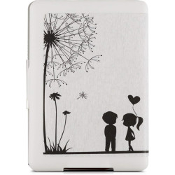 Kwmobile étui compatible avec amazon kindle paperblanc coque - étui à rabat magnétique tablette ereader similicuir - noir-blanc