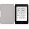 Kwmobile étui compatible avec amazon kindle paperblanc coque - étui à rabat magnétique tablette ereader similicuir - noir-blanc