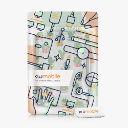 Kwmobile étui compatible avec amazon kindle paperblanc coque - étui à rabat magnétique tablette ereader similicuir - vert clair-