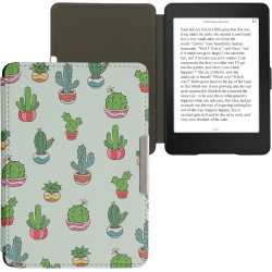 Kwmobile étui compatible avec amazon kindle paperblanc coque - étui à rabat magnétique tablette ereader similicuir - vert clair-