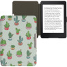 Kwmobile étui compatible avec amazon kindle paperblanc coque - étui à rabat magnétique tablette ereader similicuir - vert clair-