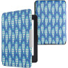 Kwmobile étui compatible avec amazon kindle paperblanc coque - étui à rabat magnétique tablette ereader similicuir - bleu-bleu c