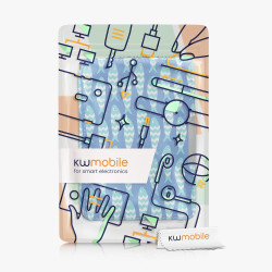 Kwmobile étui compatible avec amazon kindle paperblanc coque - étui à rabat magnétique tablette ereader similicuir - bleu-bleu c