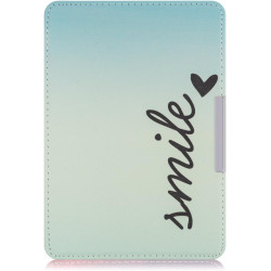 Kwmobile étui compatible avec amazon kindle paperblanc coque - étui à rabat magnétique tablette ereader similicuir - bleu-turquo