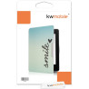 Kwmobile étui compatible avec amazon kindle paperblanc coque - étui à rabat magnétique tablette ereader similicuir - bleu-turquo