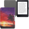 Kwmobile étui compatible avec amazon kindle paperblanc coque - étui à rabat magnétique tablette ereader similicuir - rose clair-