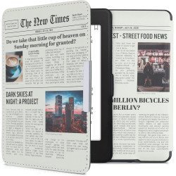 Kwmobile étui compatible avec amazon kindle paperblanc coque - étui à rabat magnétique tablette ereader similicuir - multicolore