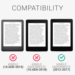 Kwmobile étui compatible avec amazon kindle paperblanc coque - étui à rabat magnétique tablette ereader similicuir - multicolore