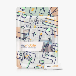 Kwmobile étui compatible avec amazon kindle paperblanc coque - étui à rabat magnétique tablette ereader similicuir - multicolore